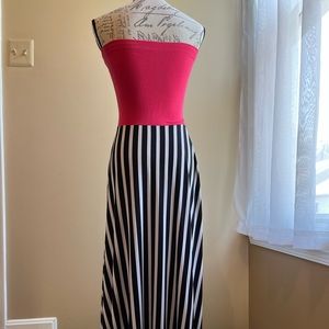 Strapless ultra comfortable party maxi dress